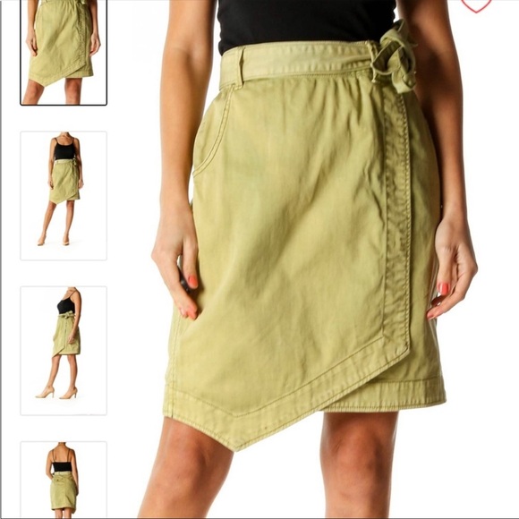 ANTHROPOLOGIE Pilcro and the Letterpress Yellow Punk A-Line Skirt - Picture 1 of 8